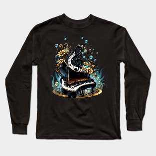 Wonderful curved fantasy piano Long Sleeve T-Shirt